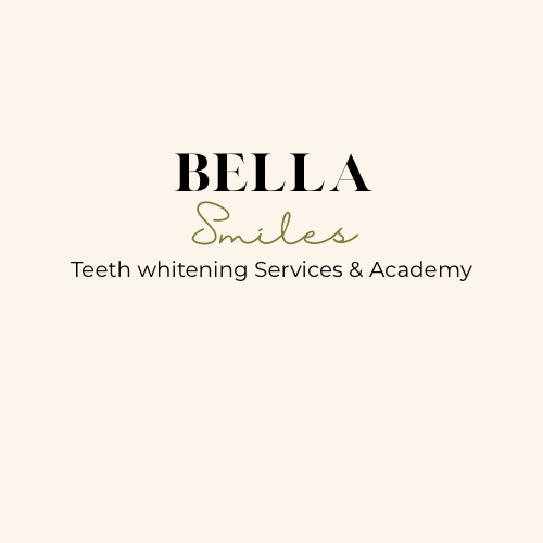 Bella Smiles teeth whitening services and academy logo